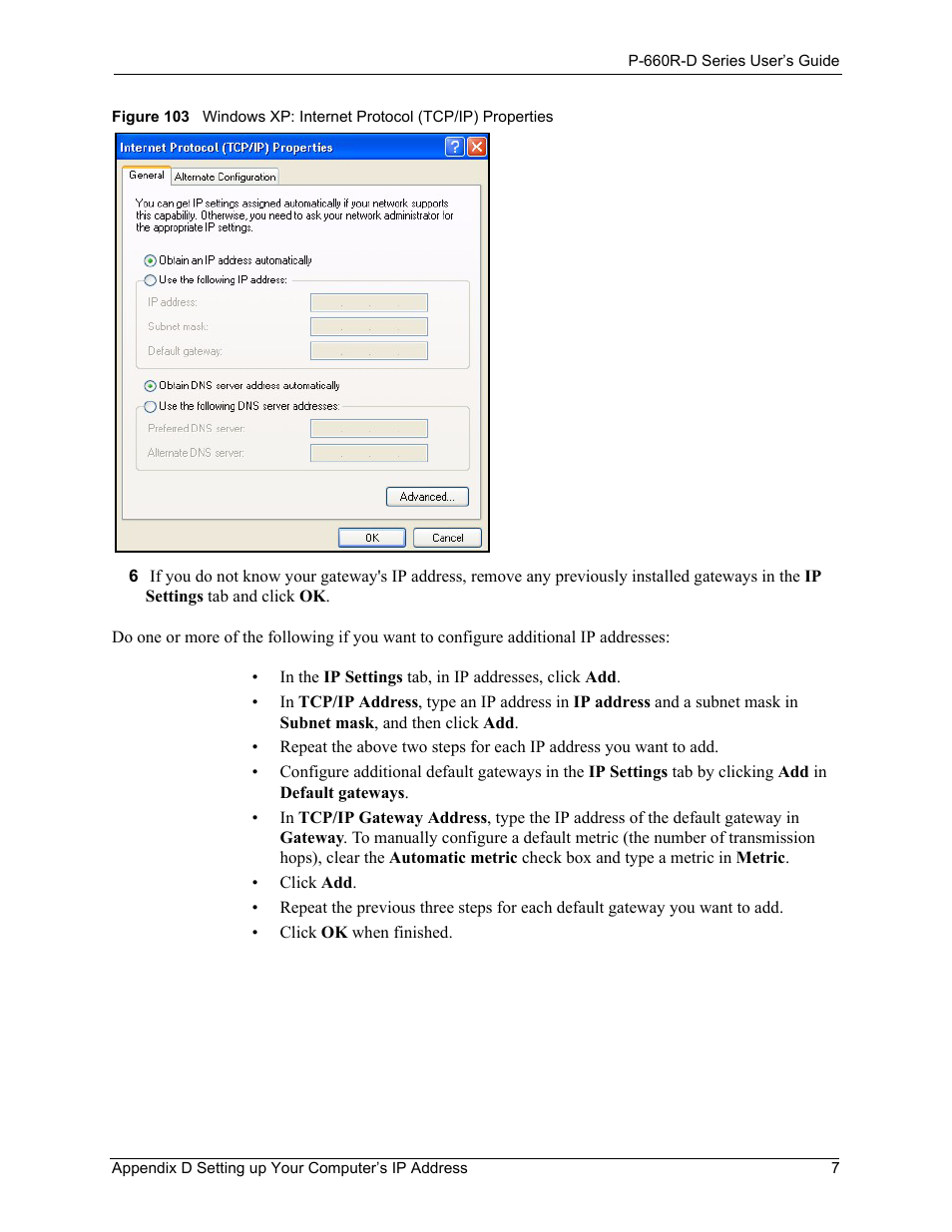 ZyXEL Communications P-660R-D Series User Manual | Page 167 / 204