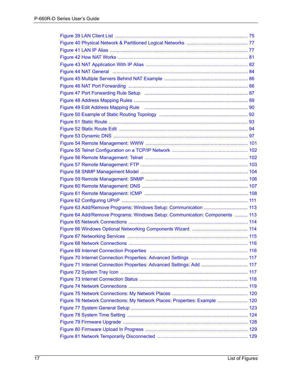 ZyXEL Communications P-660R-D Series User Manual | Page 18 / 204