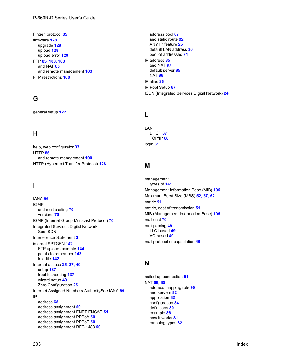 ZyXEL Communications P-660R-D Series User Manual | Page 202 / 204
