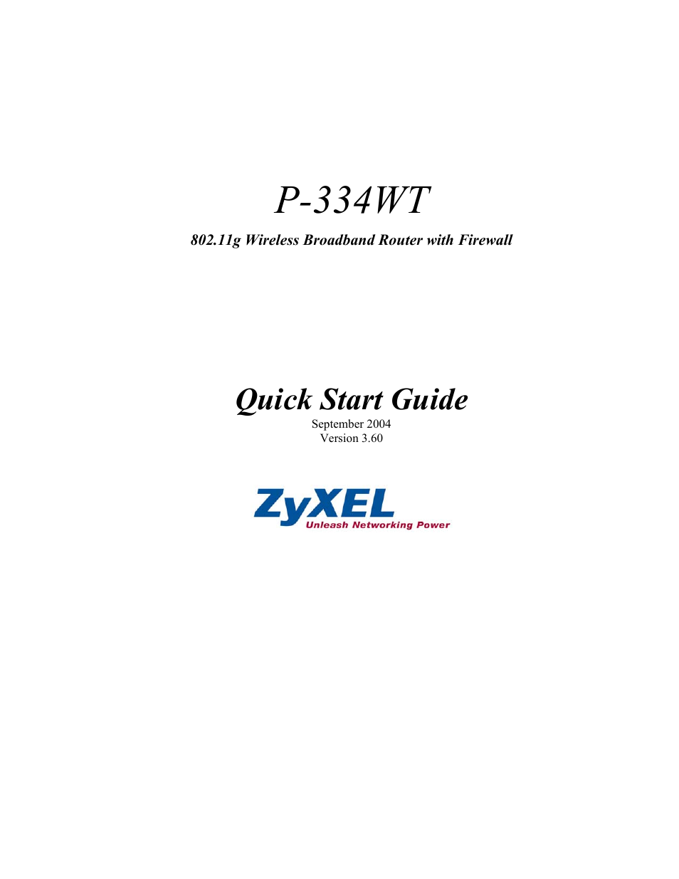 ZyXEL Communications P-334WT User Manual | 19 pages