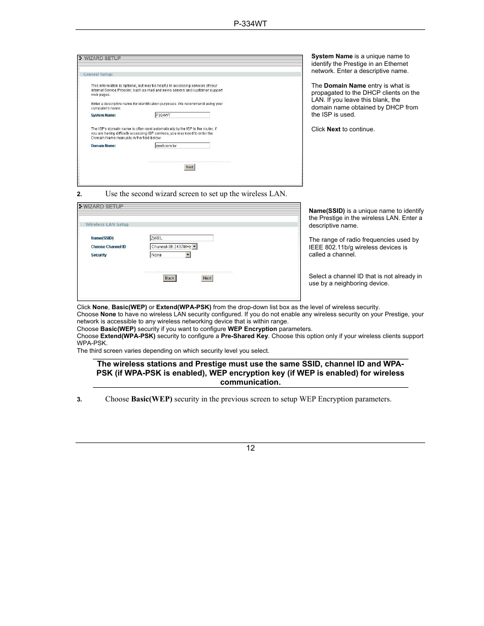 ZyXEL Communications P-334WT User Manual | Page 12 / 19