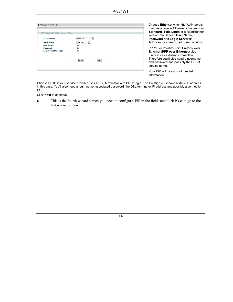 ZyXEL Communications P-334WT User Manual | Page 14 / 19