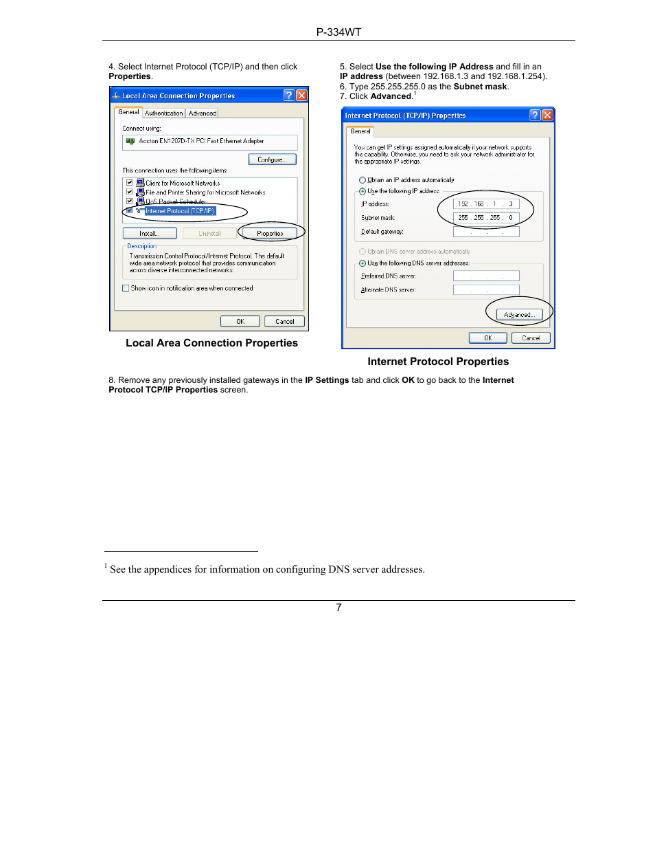 ZyXEL Communications P-334WT User Manual | Page 7 / 19