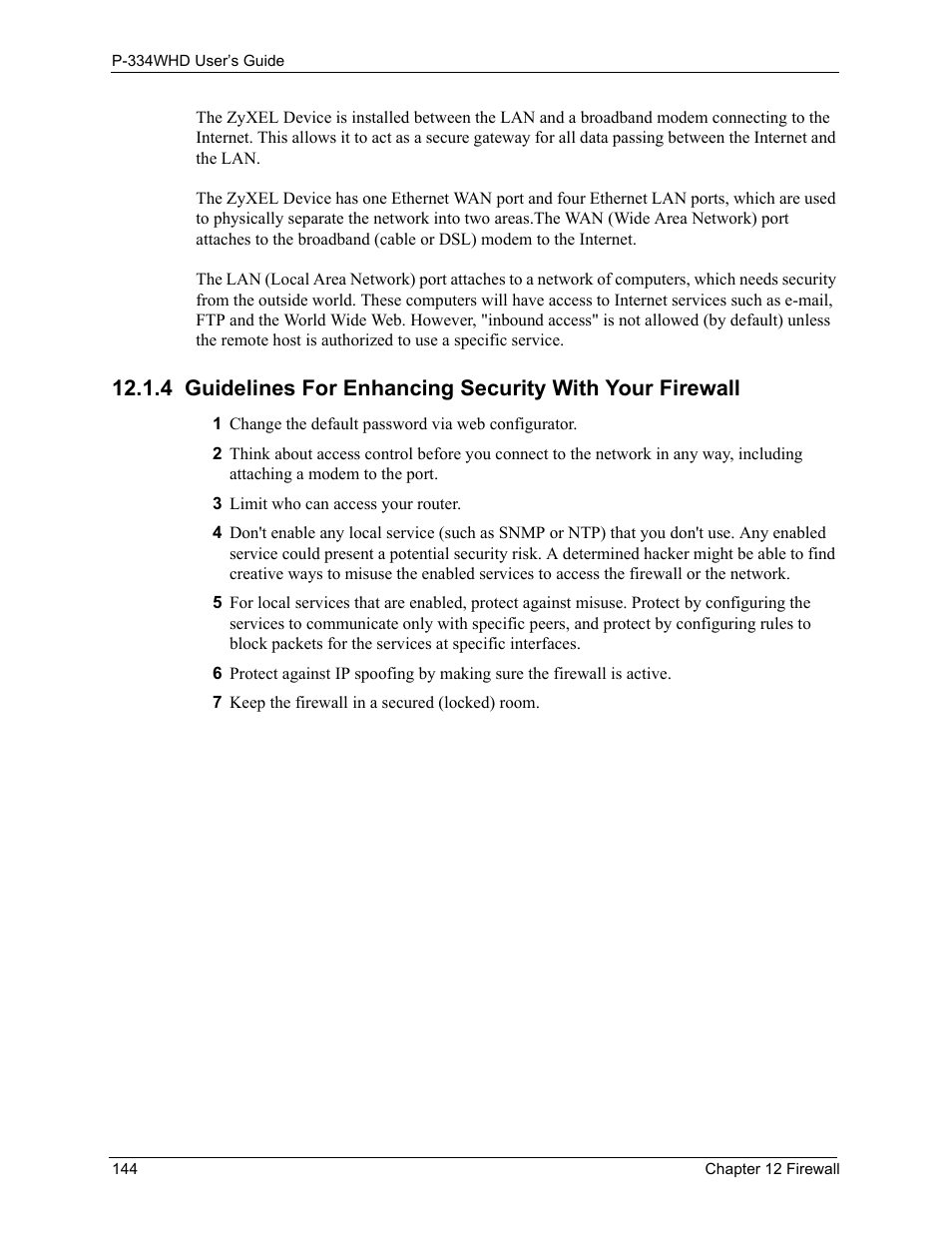 ZyXEL Communications P-334WHD User Manual | Page 144 / 300