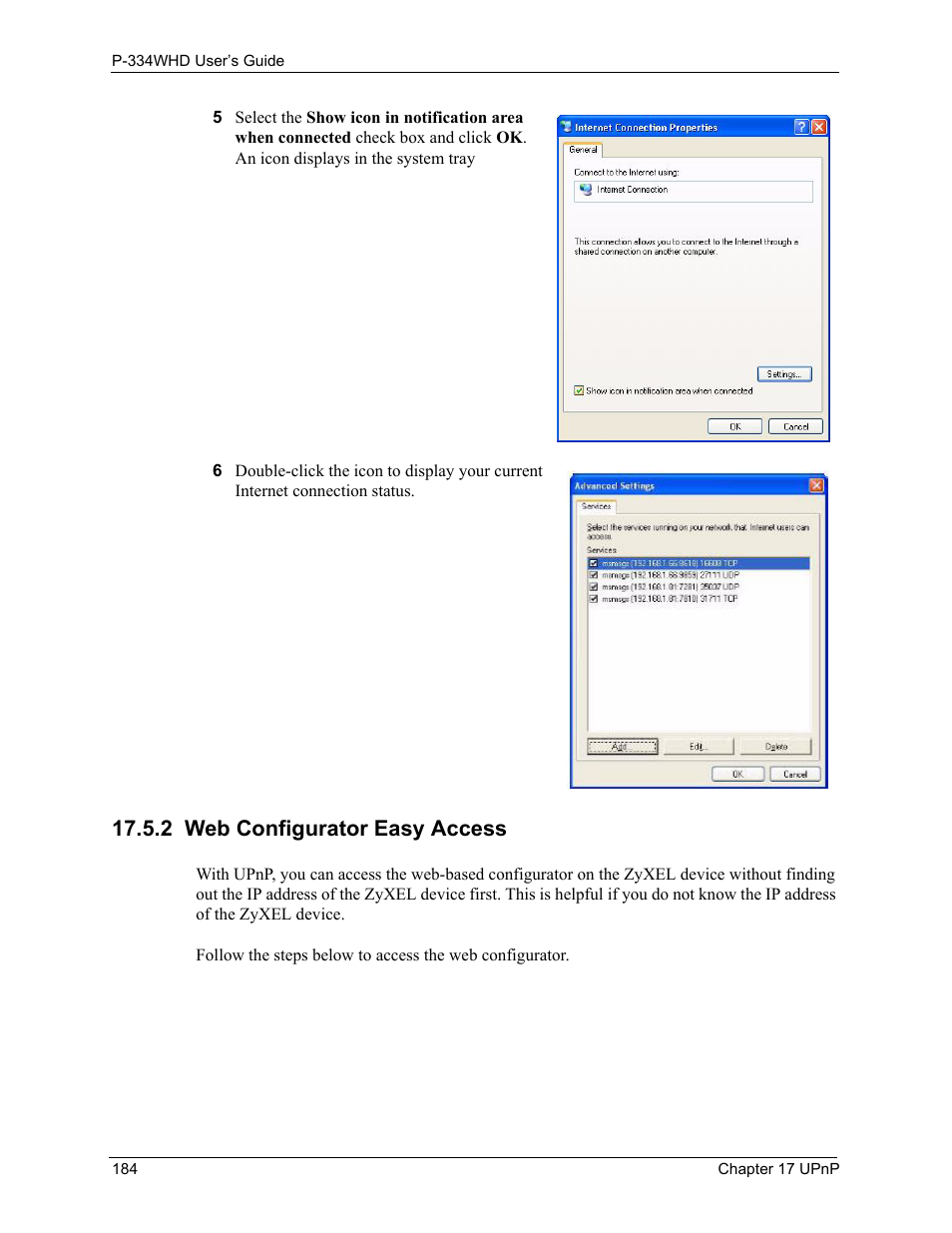 2 web configurator easy access | ZyXEL Communications P-334WHD User Manual | Page 184 / 300