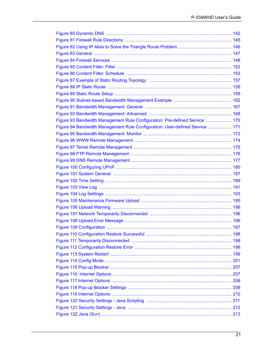 ZyXEL Communications P-334WHD User Manual | Page 21 / 300