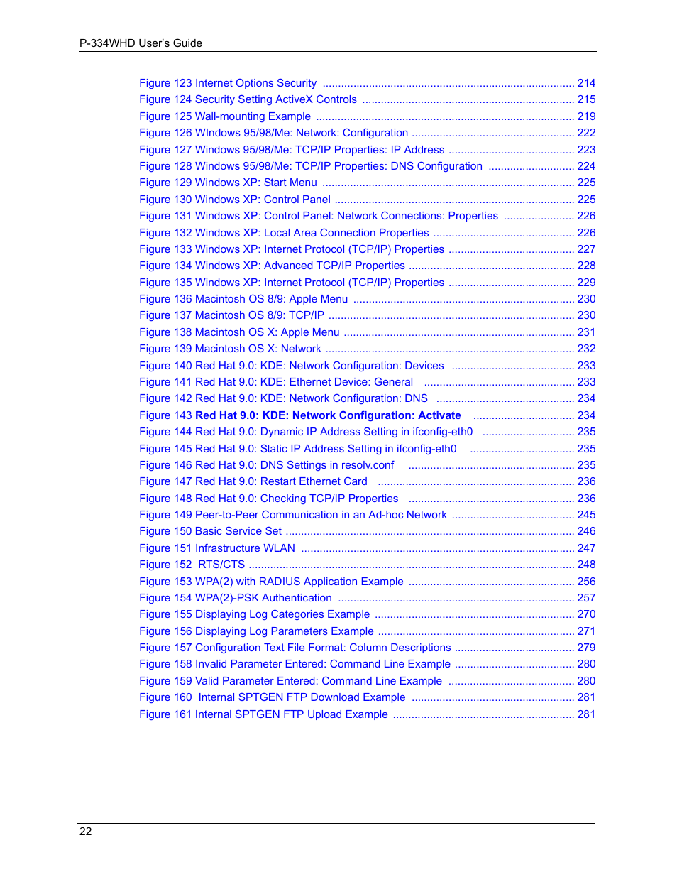 ZyXEL Communications P-334WHD User Manual | Page 22 / 300