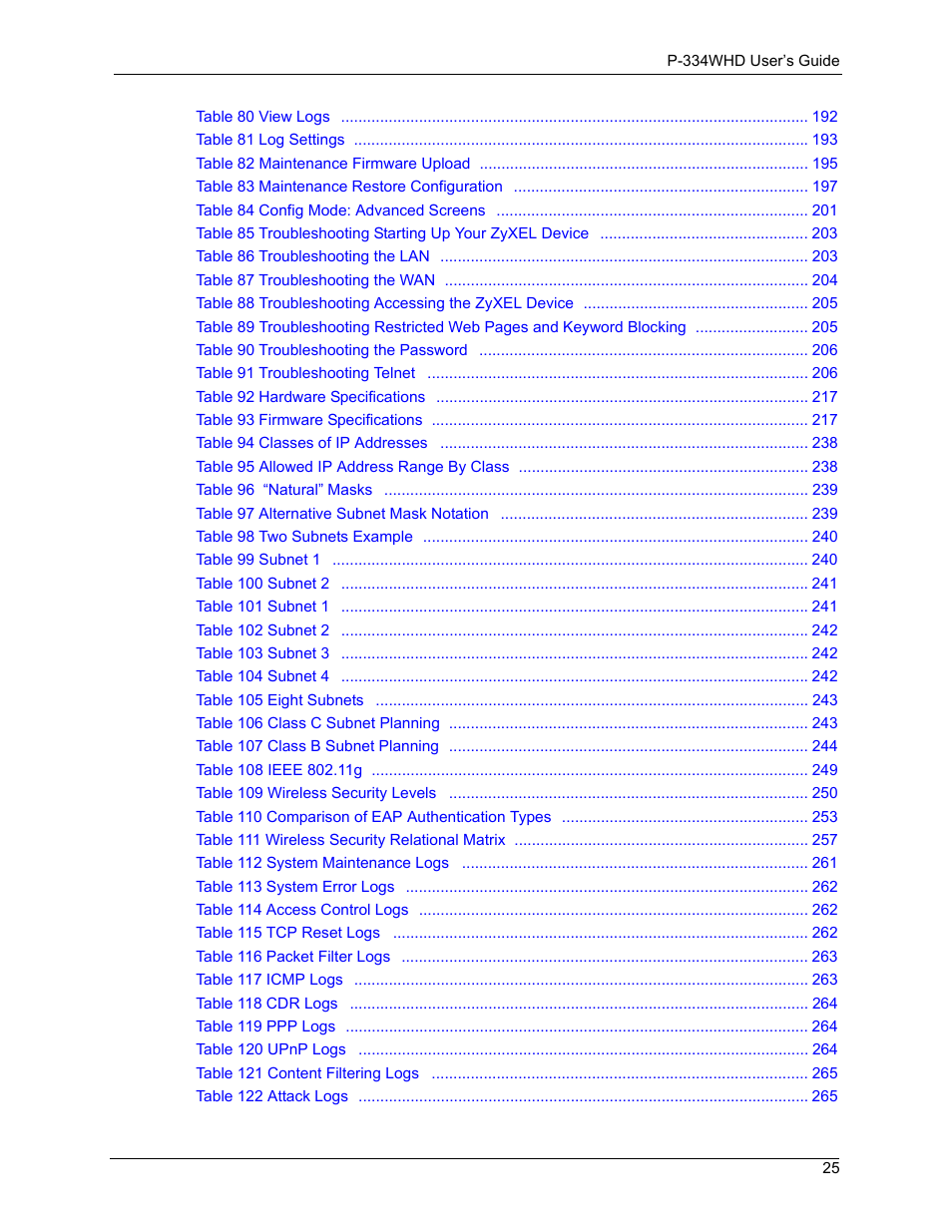 ZyXEL Communications P-334WHD User Manual | Page 25 / 300