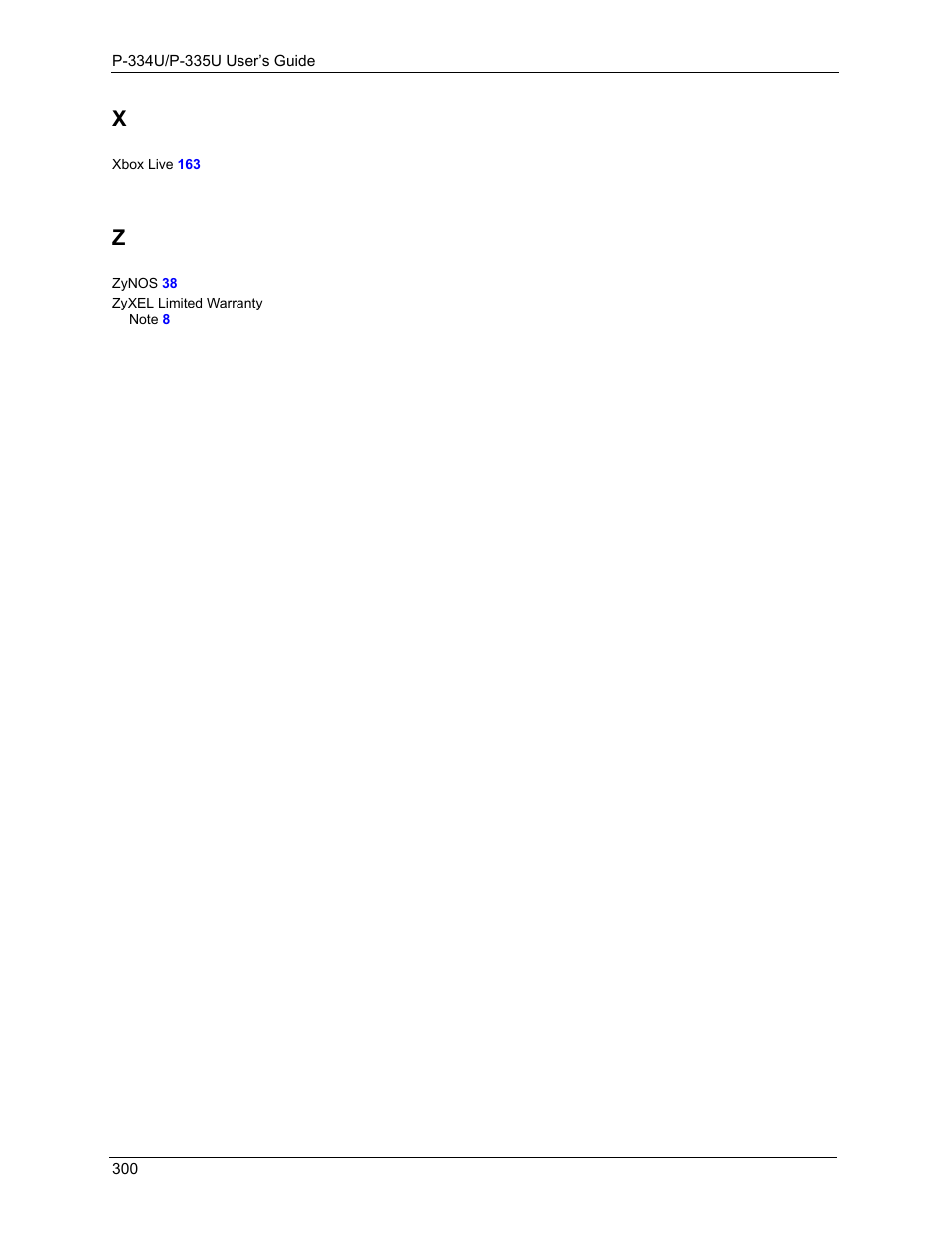ZyXEL Communications P-334WHD User Manual | Page 300 / 300
