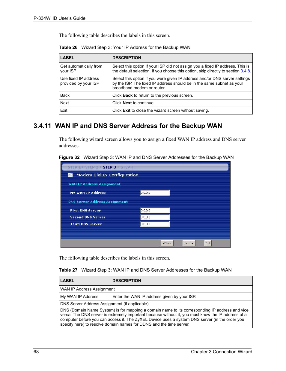 ZyXEL Communications P-334WHD User Manual | Page 68 / 300