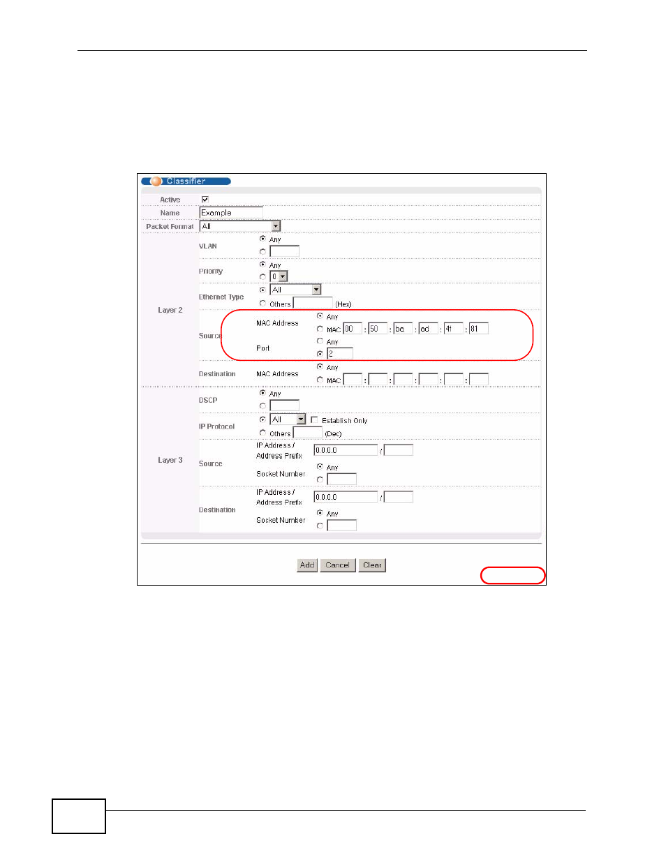 4 classifier example | ZyXEL Communications XGS-4728F User Manual | Page 178 / 426