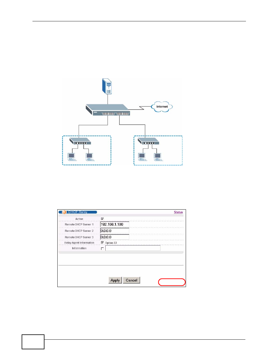 3 global dhcp relay configuration example | ZyXEL Communications XGS-4728F User Manual | Page 308 / 426