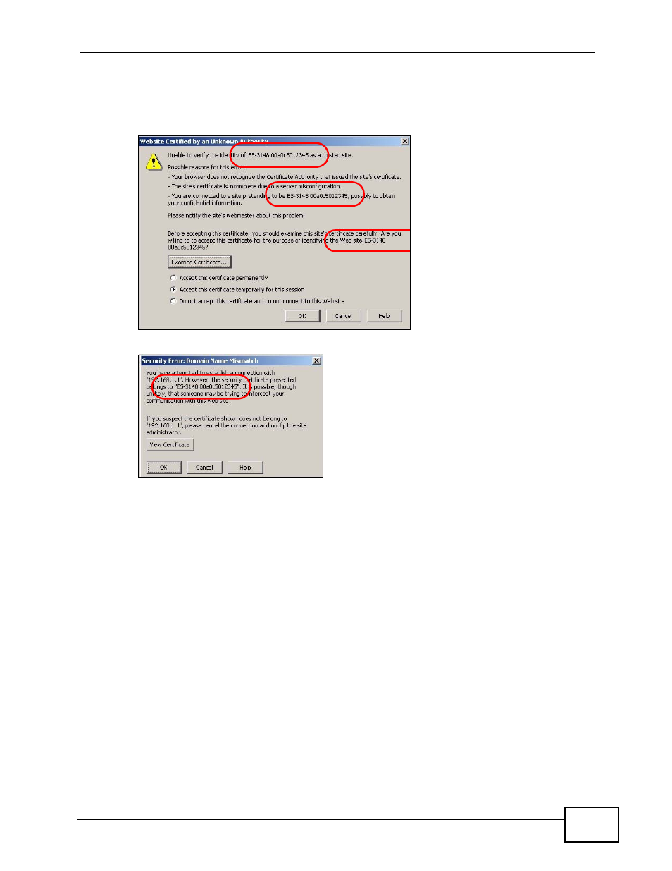 Example | ZyXEL Communications XGS-4728F User Manual | Page 349 / 426