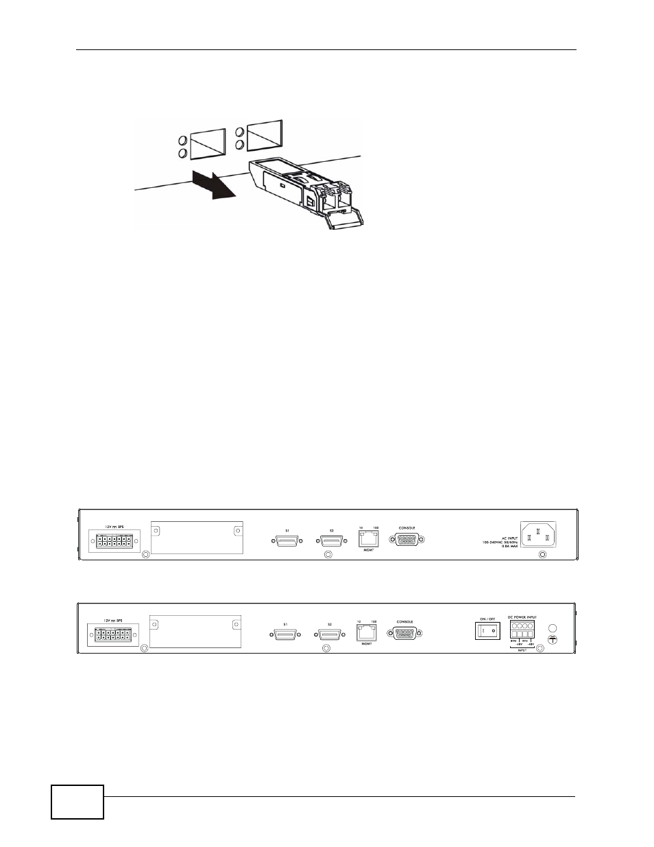 2 rear panel | ZyXEL Communications XGS-4728F User Manual | Page 38 / 426