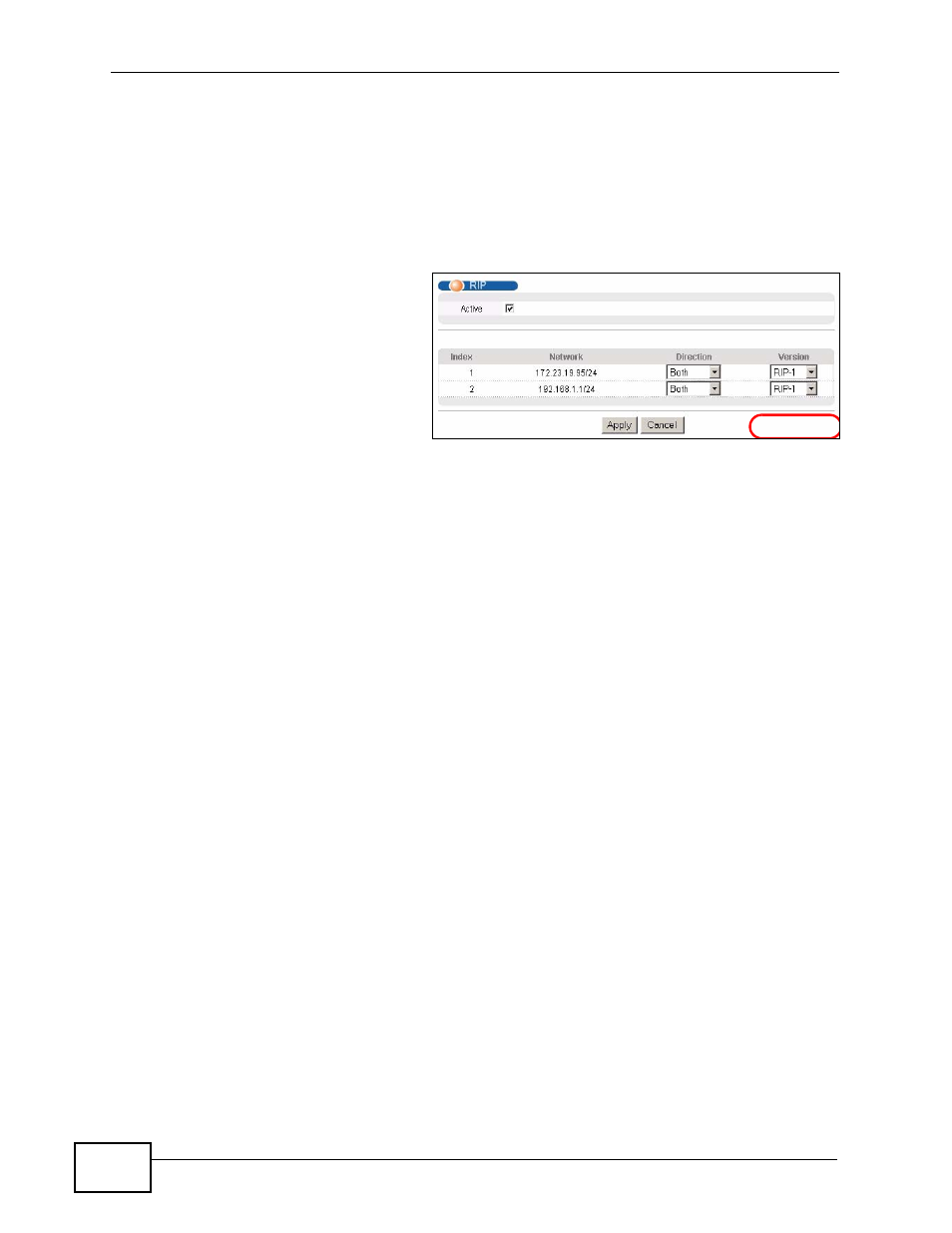 5 enabling rip | ZyXEL Communications XGS-4728F User Manual | Page 62 / 426
