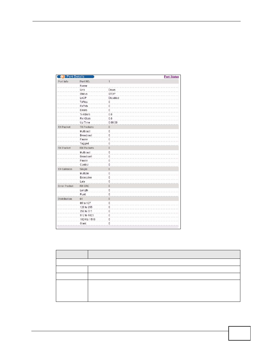 1 status: port details, N (refer to | ZyXEL Communications XGS-4728F User Manual | Page 75 / 426