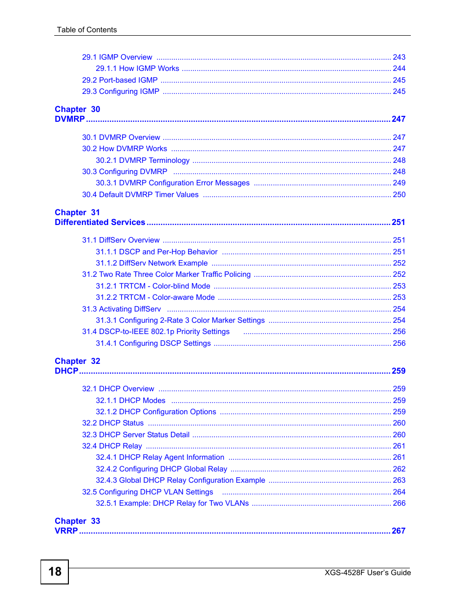 ZyXEL Communications XGS-4528F User Manual | Page 18 / 372
