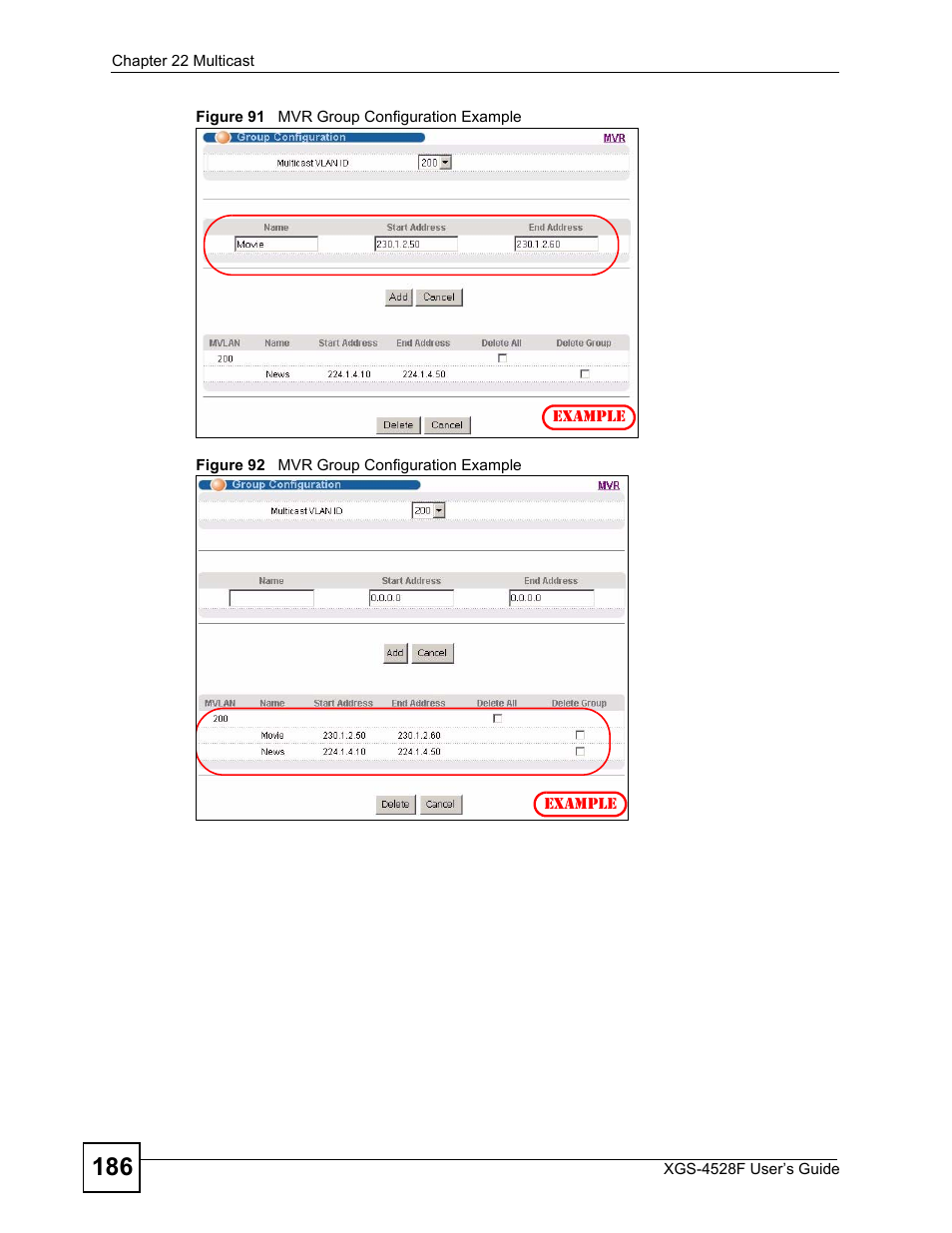 ZyXEL Communications XGS-4528F User Manual | Page 186 / 372