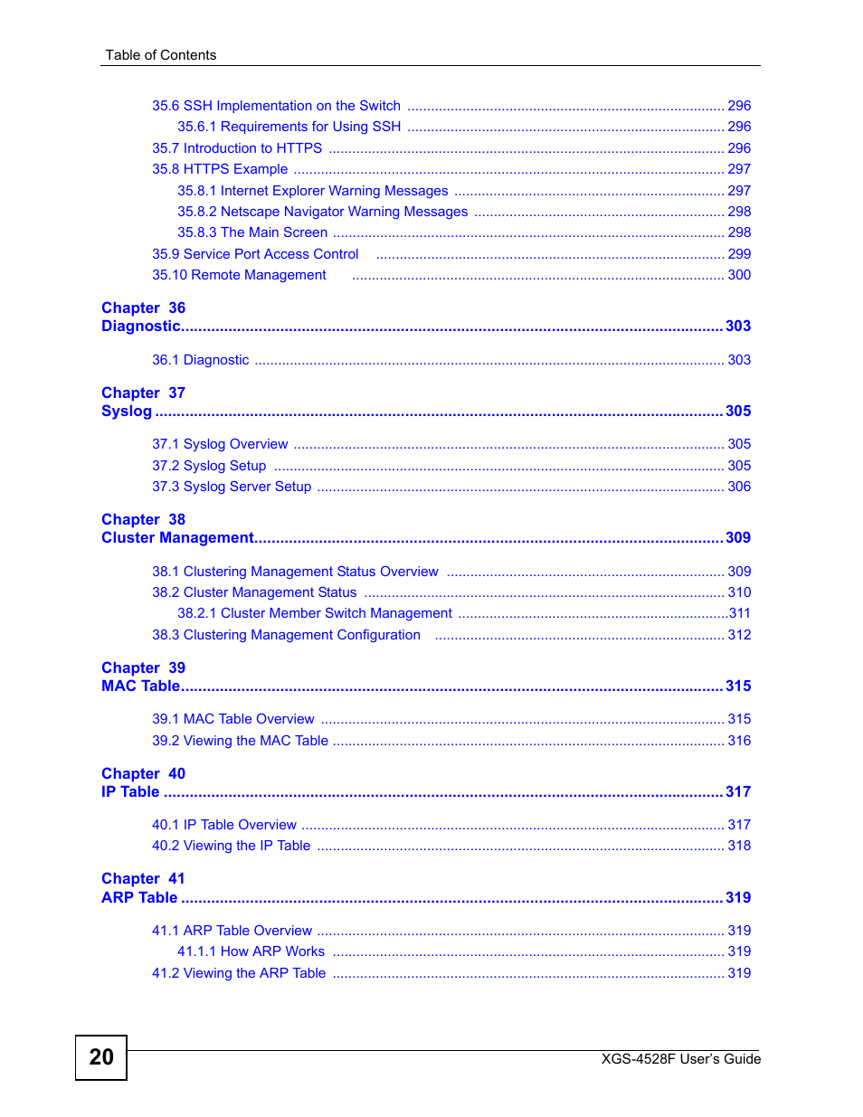ZyXEL Communications XGS-4528F User Manual | Page 20 / 372