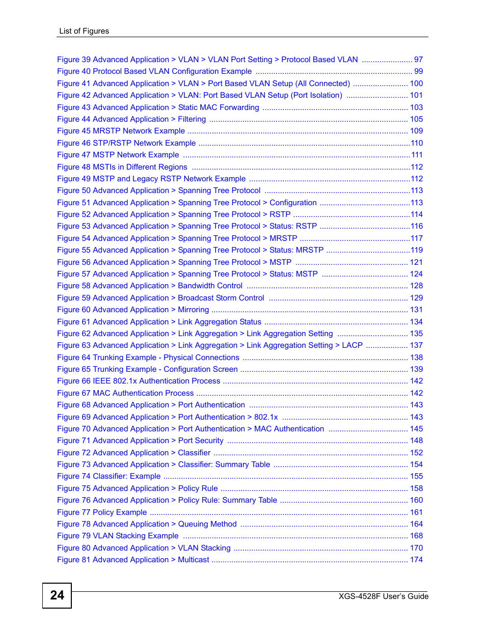 ZyXEL Communications XGS-4528F User Manual | Page 24 / 372