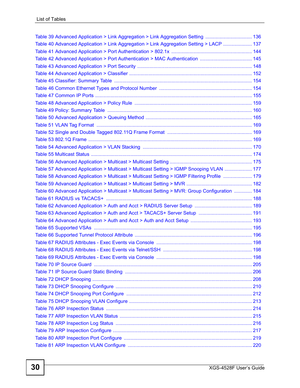 ZyXEL Communications XGS-4528F User Manual | Page 30 / 372