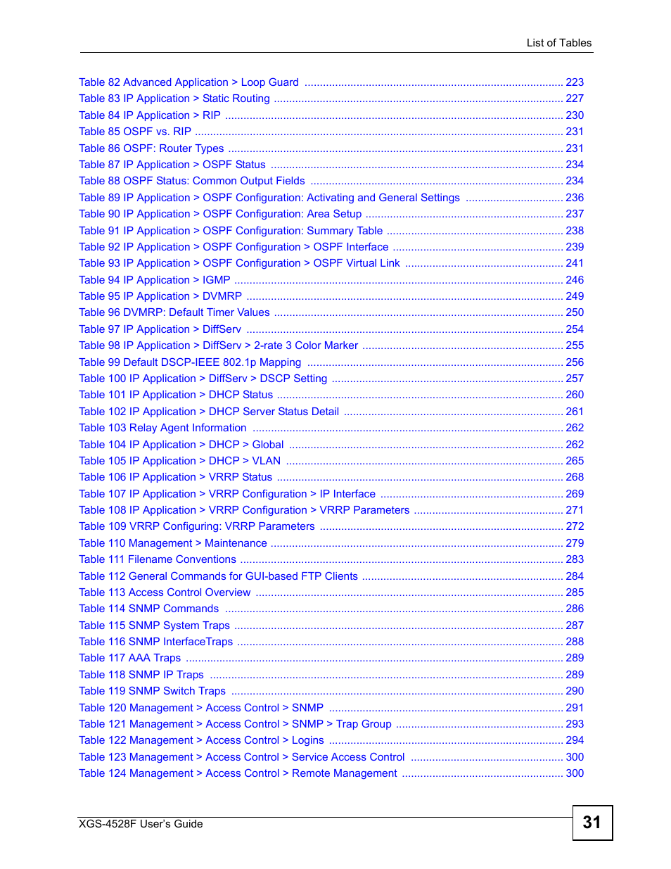 ZyXEL Communications XGS-4528F User Manual | Page 31 / 372