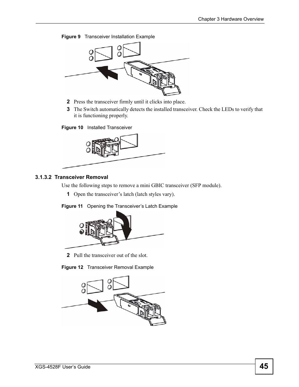 ZyXEL Communications XGS-4528F User Manual | Page 45 / 372