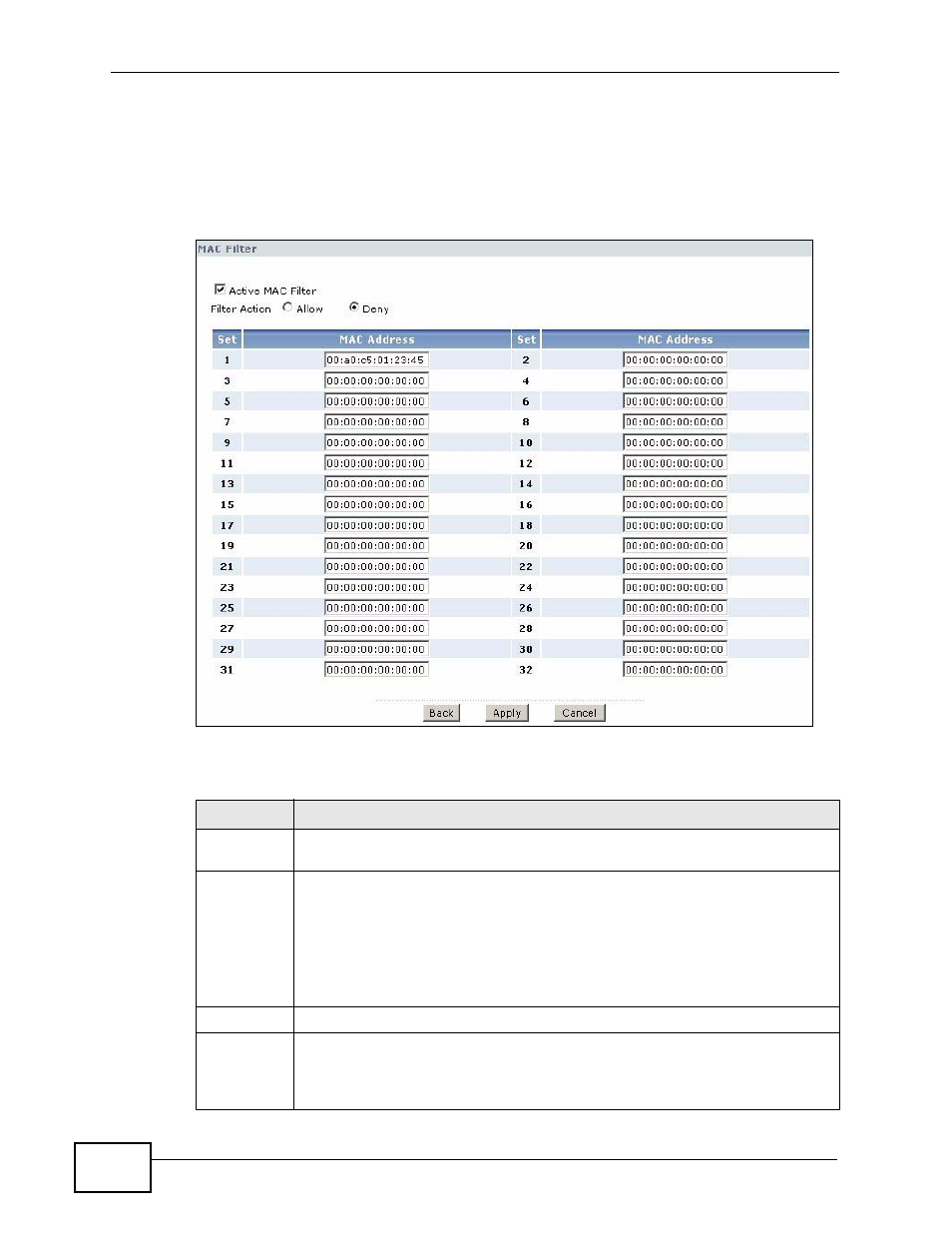 6 mac filter | ZyXEL Communications P-660HN-TxA User Manual | Page 112 / 324