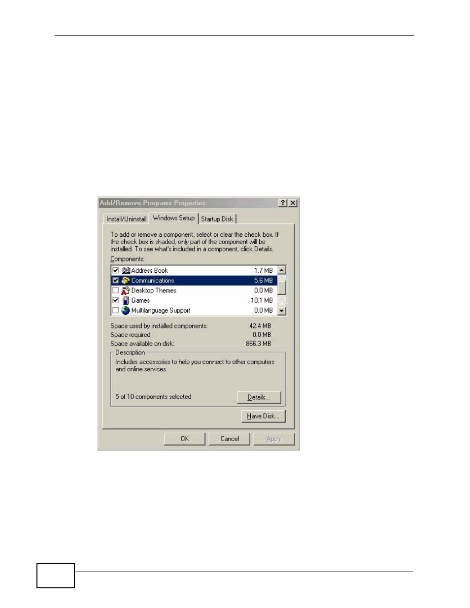 3 installing upnp in windows example | ZyXEL Communications P-660HN-TxA User Manual | Page 194 / 324