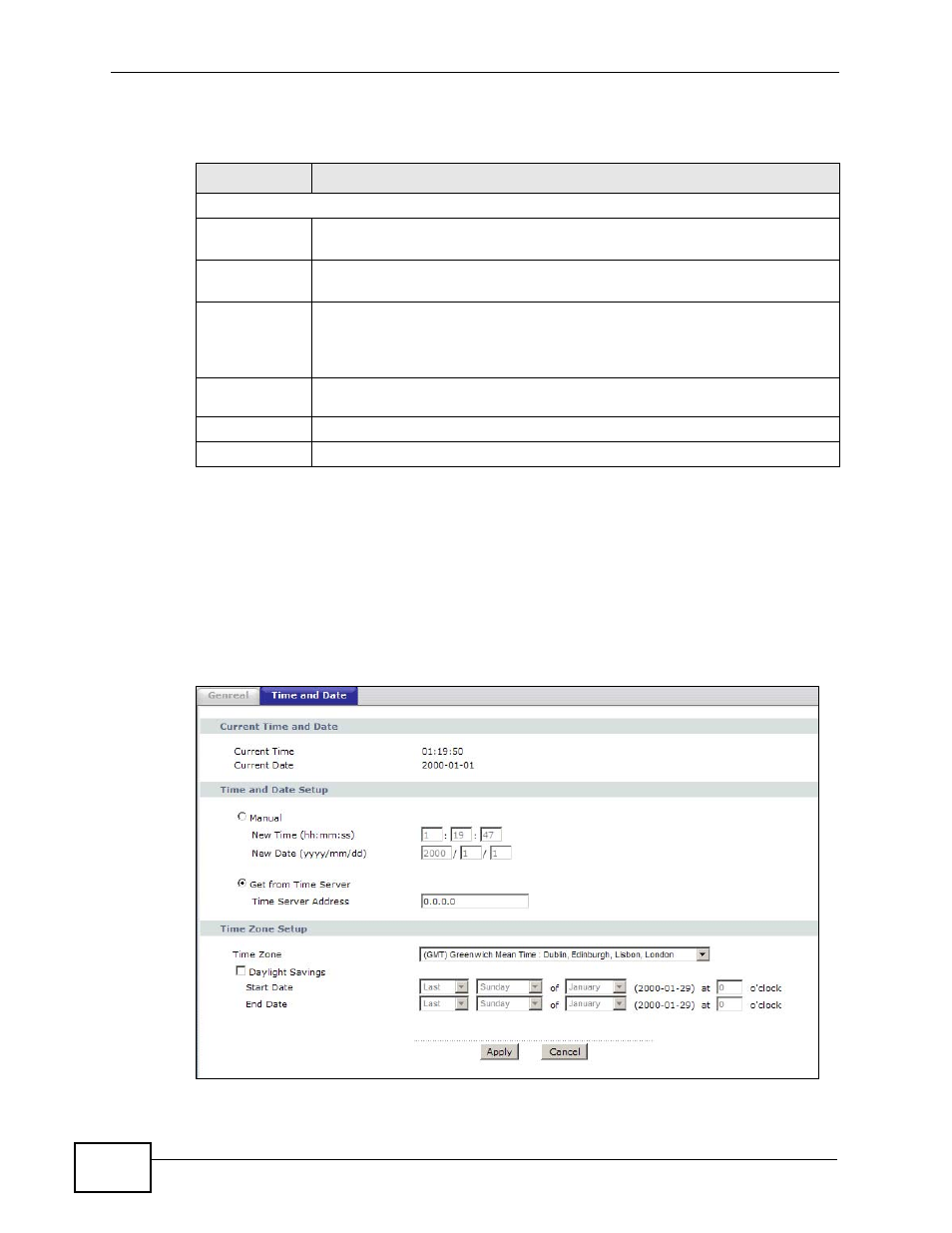 3 the time and date screen, Screen | ZyXEL Communications P-660HN-TxA User Manual | Page 208 / 324