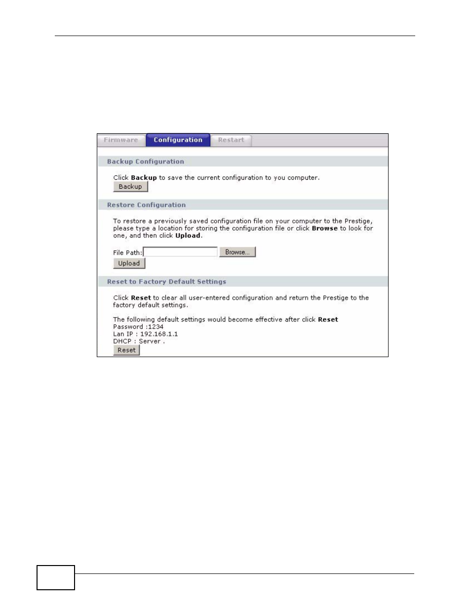 3 the configuration screen | ZyXEL Communications P-660HN-TxA User Manual | Page 224 / 324