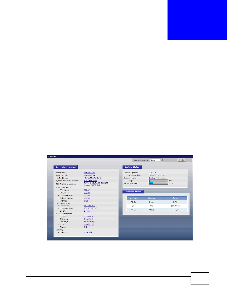 Status screens, 1 overview, 2 the status screen | Chapter 3 status screens | ZyXEL Communications P-660HN-TxA User Manual | Page 35 / 324