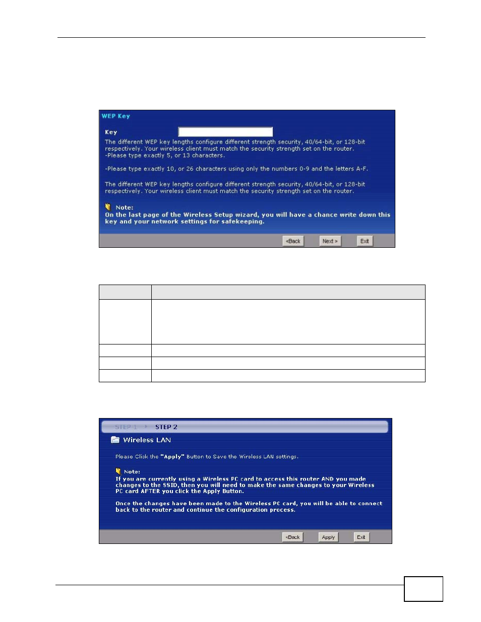 2 manually assign a wep key, Section | ZyXEL Communications P-660HN-TxA User Manual | Page 71 / 324