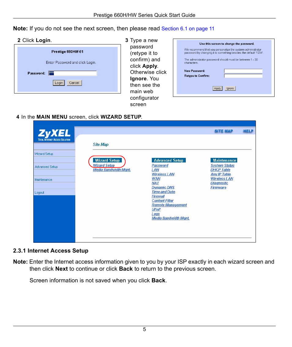 ZyXEL Communications Prestige 660HW Series User Manual | Page 5 / 12