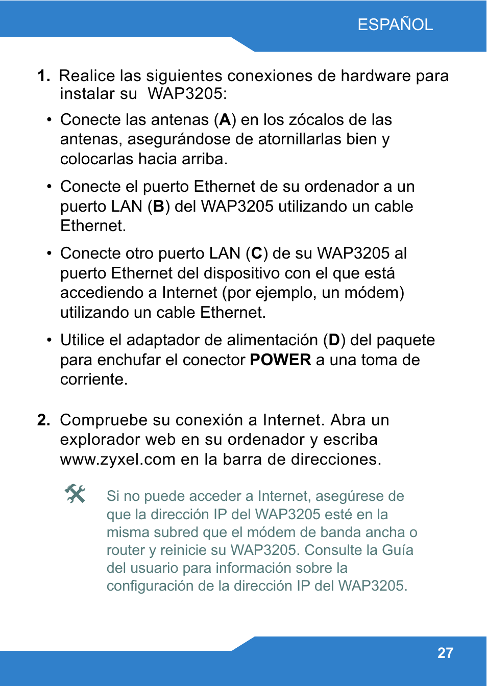 ZyXEL Communications WAP3205 User Manual | Page 27 / 78