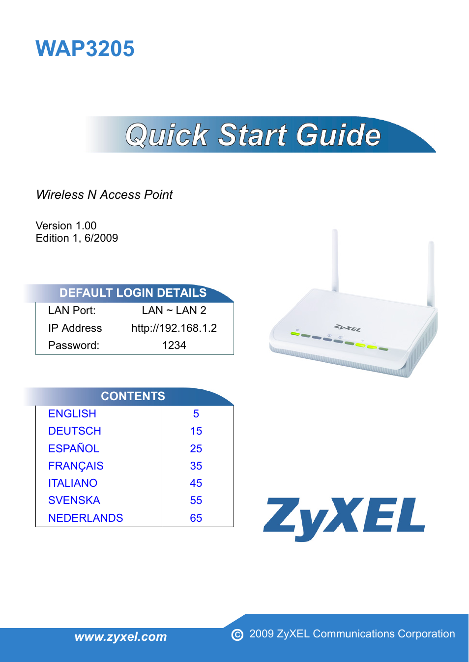 Wap3205 | ZyXEL Communications WAP3205 User Manual | Page 3 / 78