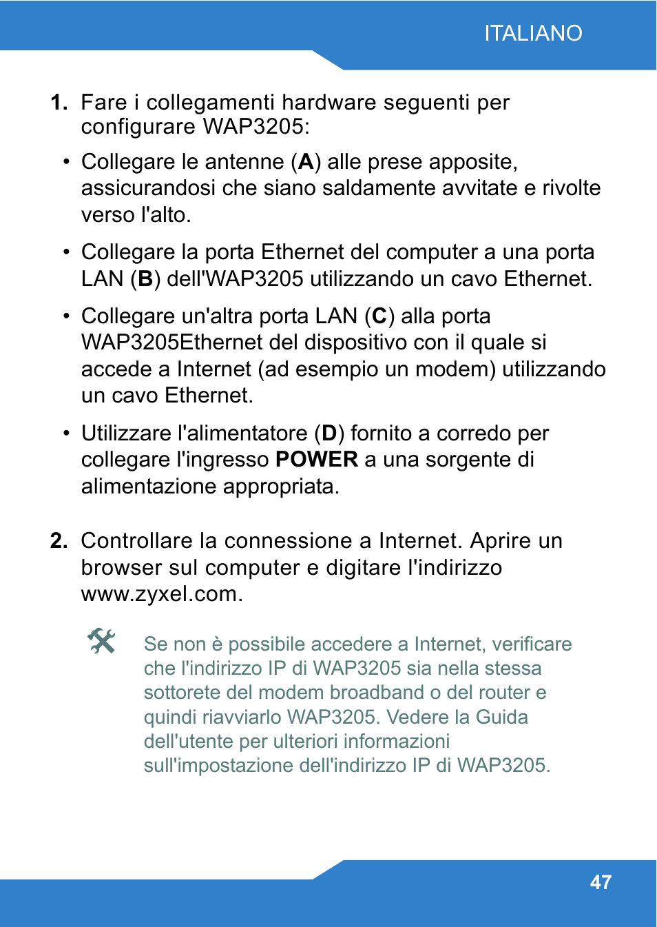 ZyXEL Communications WAP3205 User Manual | Page 47 / 78