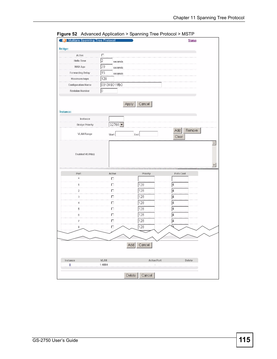 ZyXEL Communications GS-2750 User Manual | Page 115 / 336