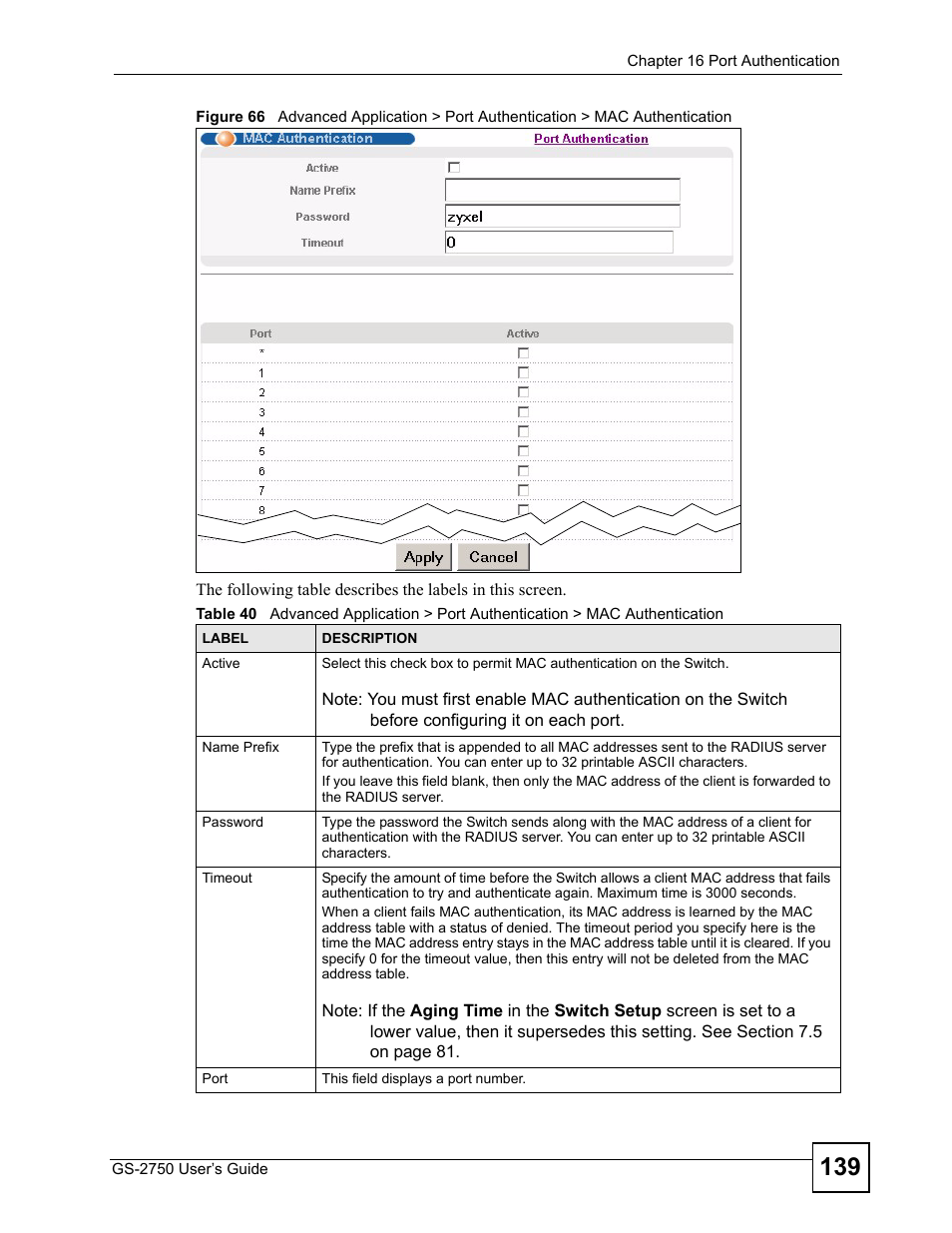 ZyXEL Communications GS-2750 User Manual | Page 139 / 336