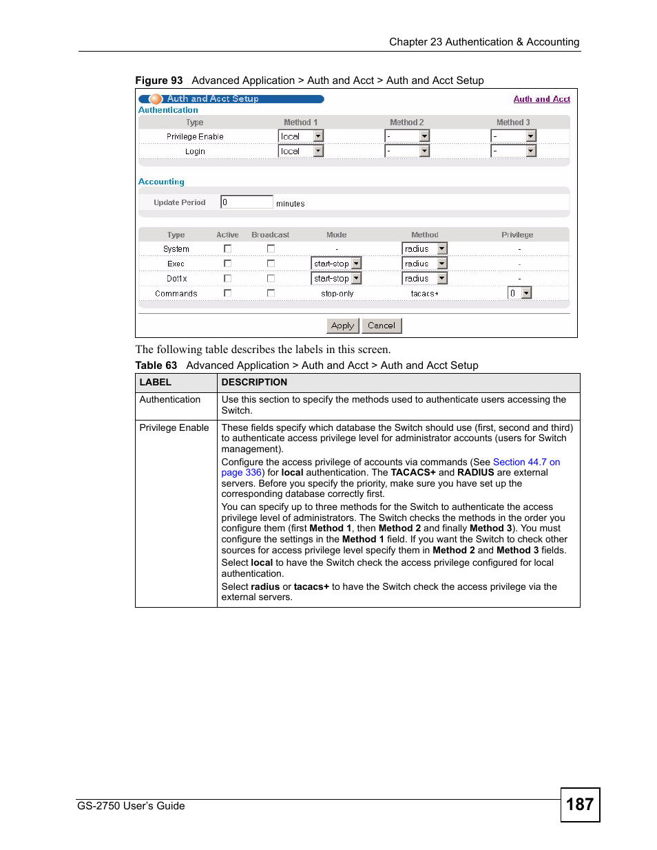 ZyXEL Communications GS-2750 User Manual | Page 187 / 336