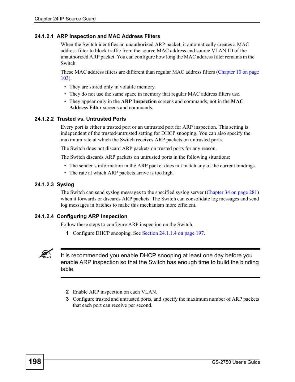 ZyXEL Communications GS-2750 User Manual | Page 198 / 336