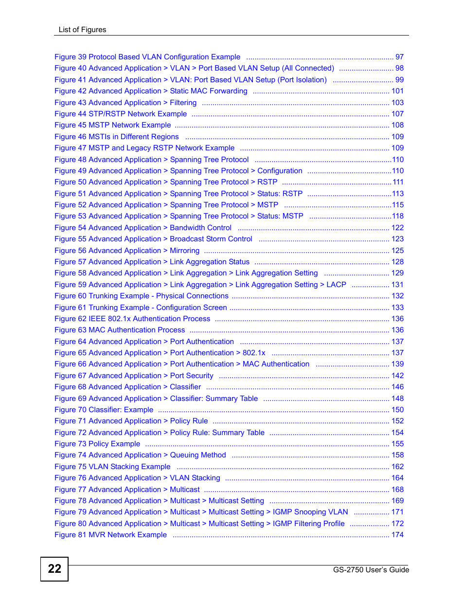 ZyXEL Communications GS-2750 User Manual | Page 22 / 336