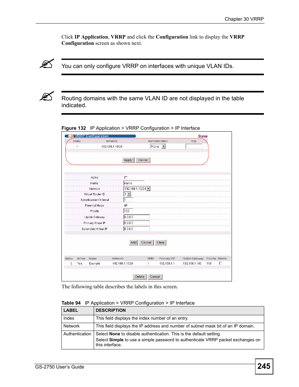 ZyXEL Communications GS-2750 User Manual | Page 245 / 336