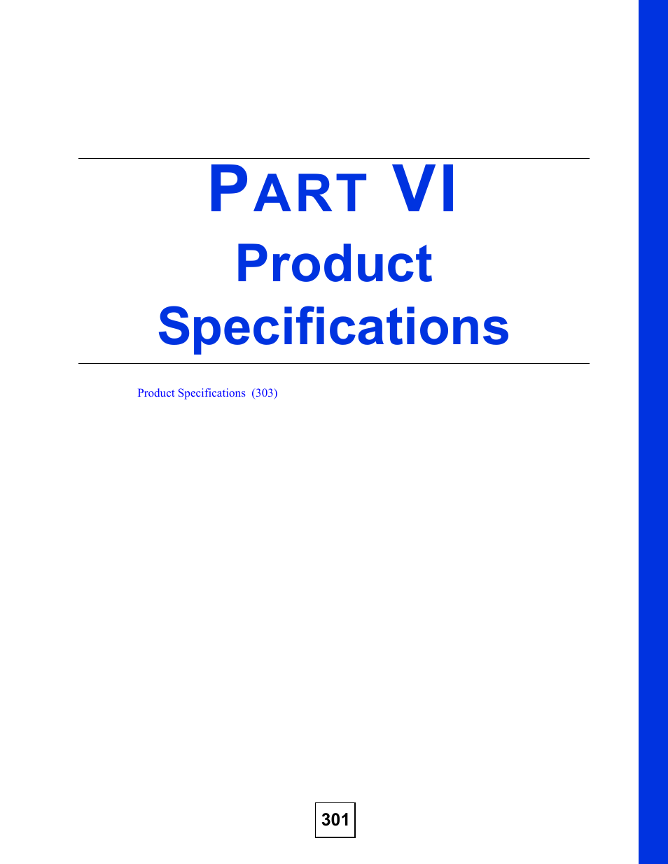 Product specifications, Part vi: product specifications | ZyXEL Communications GS-2750 User Manual | Page 301 / 336