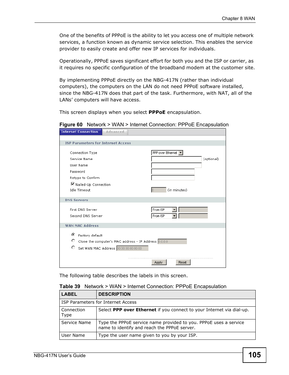 ZyXEL Communications NBG-417N User Manual | Page 105 / 270