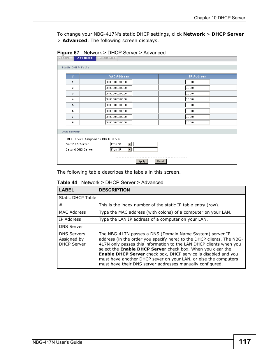 ZyXEL Communications NBG-417N User Manual | Page 117 / 270