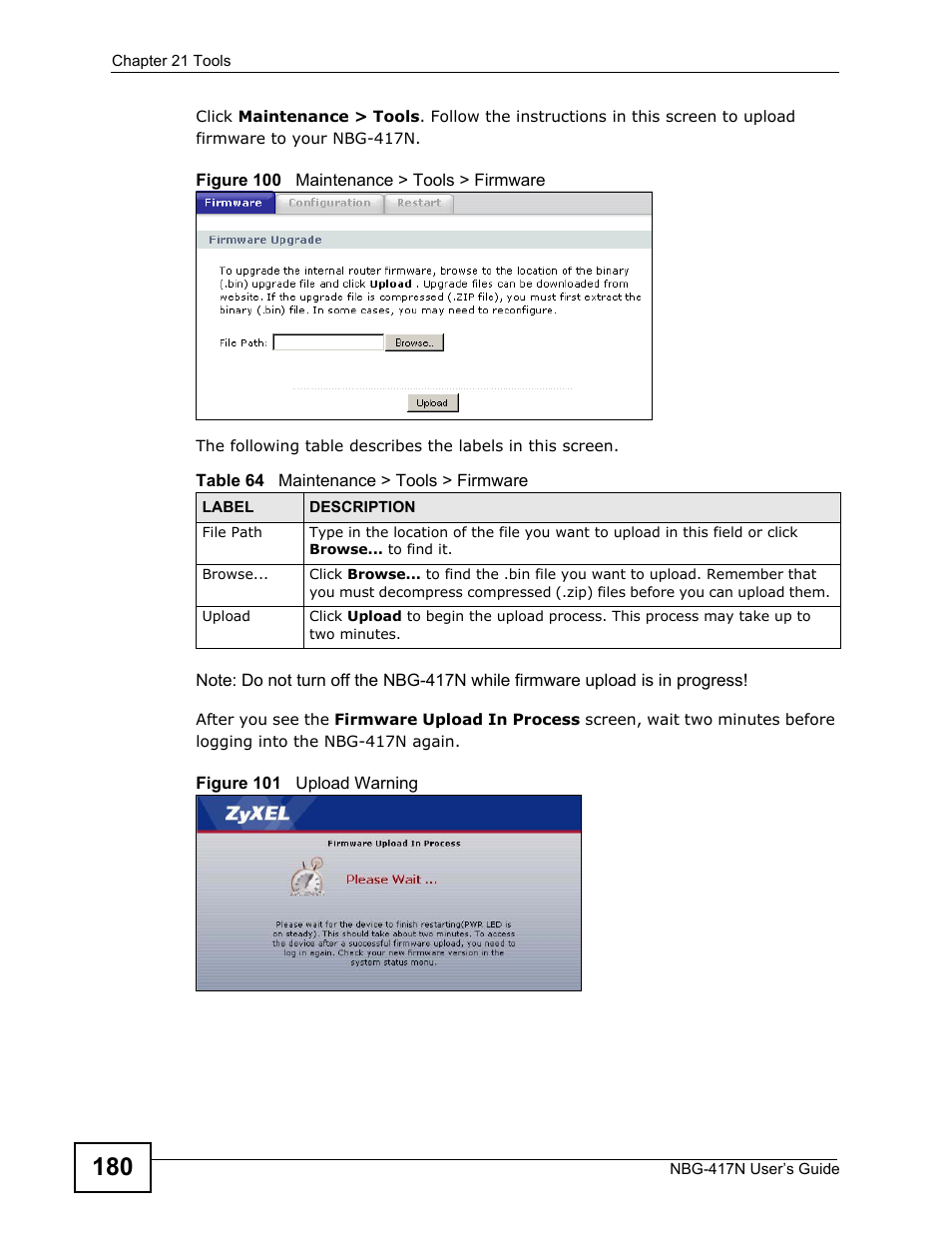 ZyXEL Communications NBG-417N User Manual | Page 180 / 270