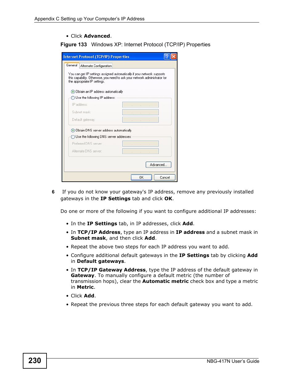 ZyXEL Communications NBG-417N User Manual | Page 230 / 270