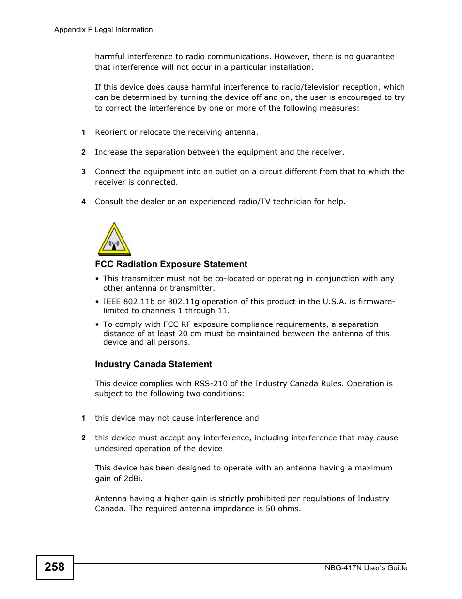 ZyXEL Communications NBG-417N User Manual | Page 258 / 270