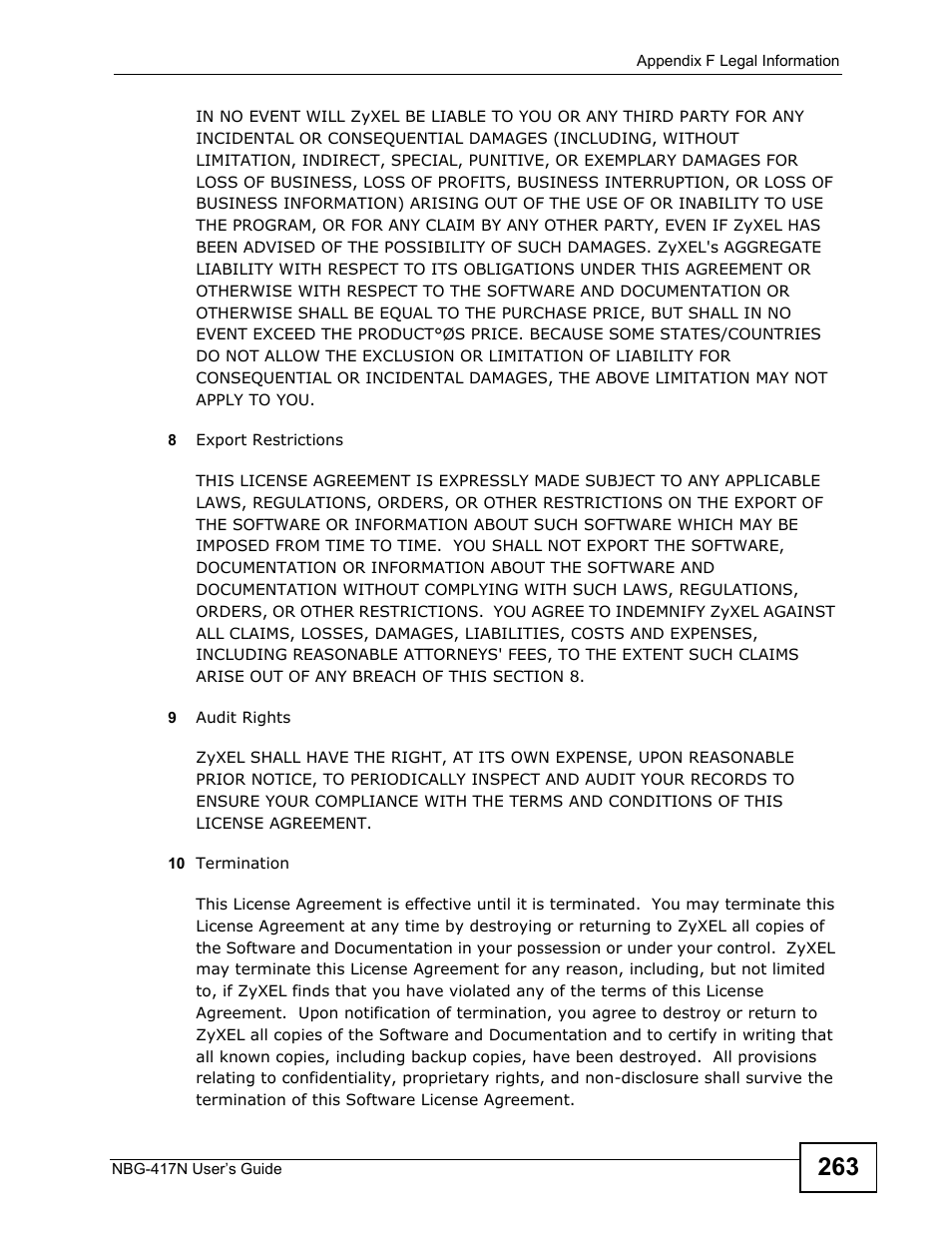ZyXEL Communications NBG-417N User Manual | Page 263 / 270